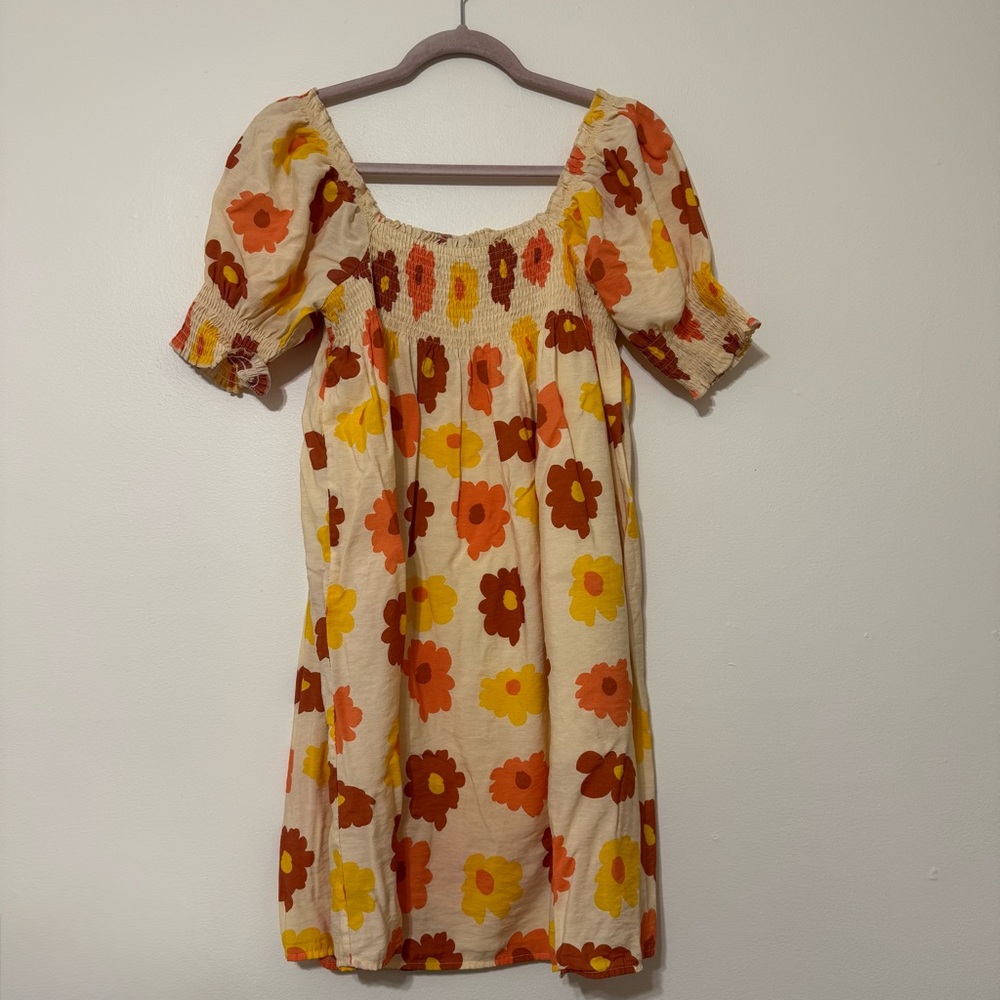 Wild Pony Floral Puff Sleeve Babydoll Dress
